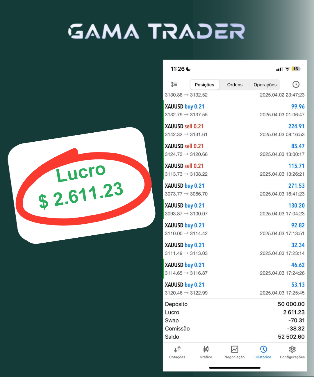 Comprovante Gama Trader